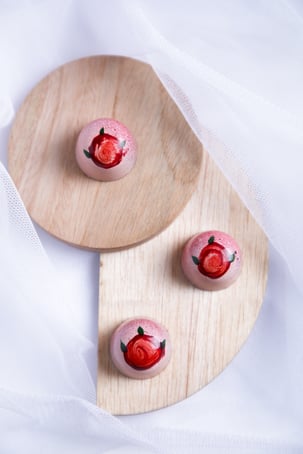 1. LYCHEE AND ROSE PRALINE