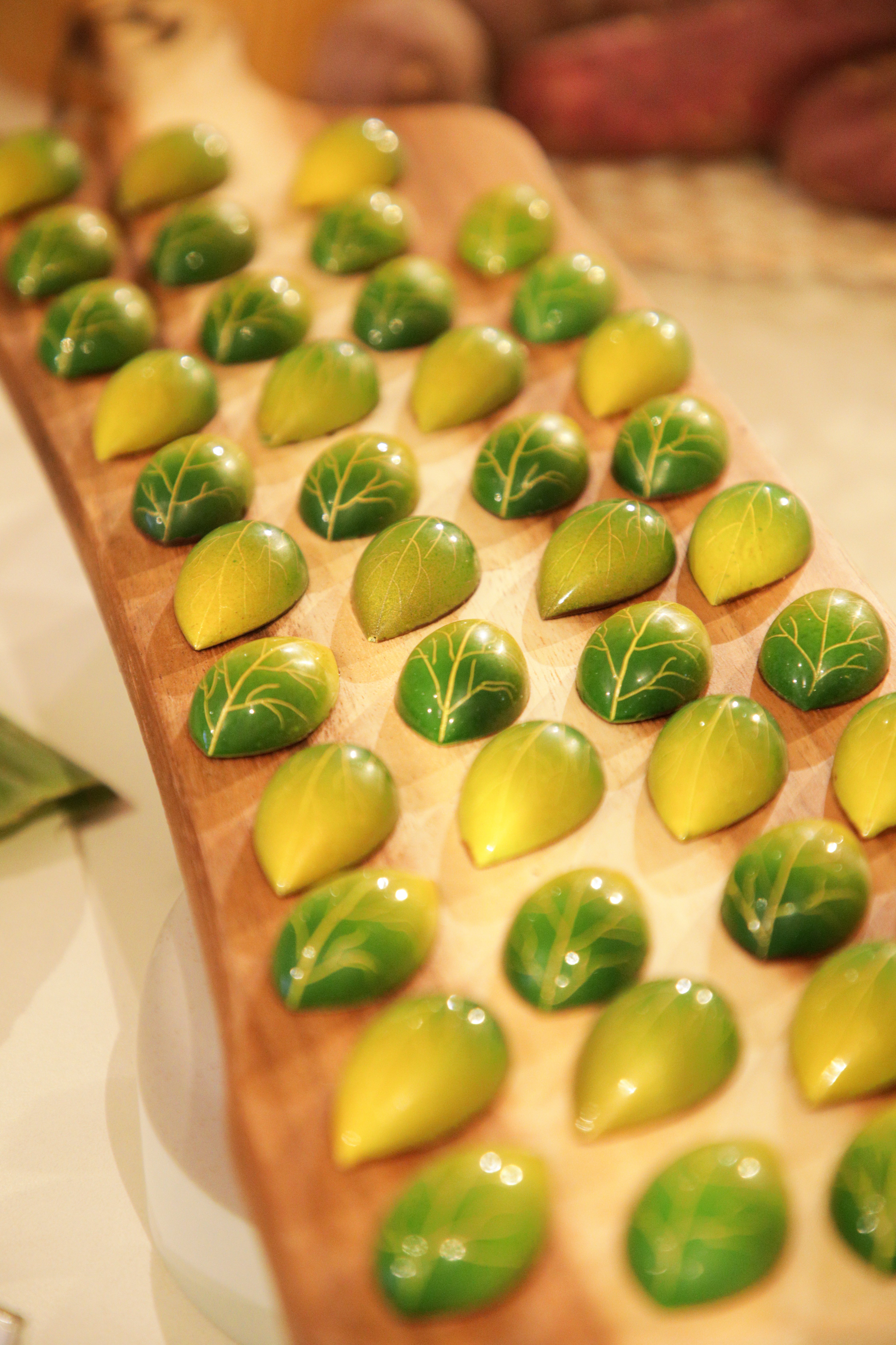 3. Kaffir Lime Praline with Passionfruit & Mango Coulis
