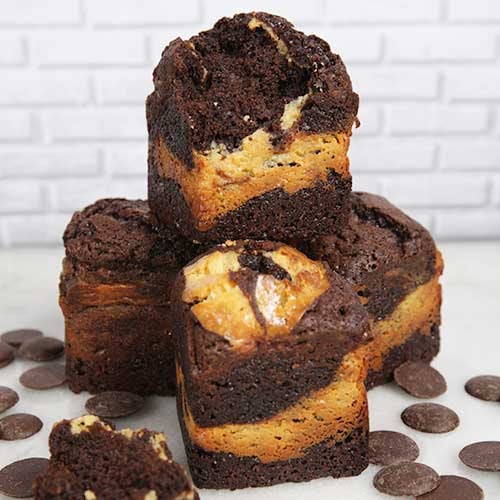 Brownie cheese travel cake 4