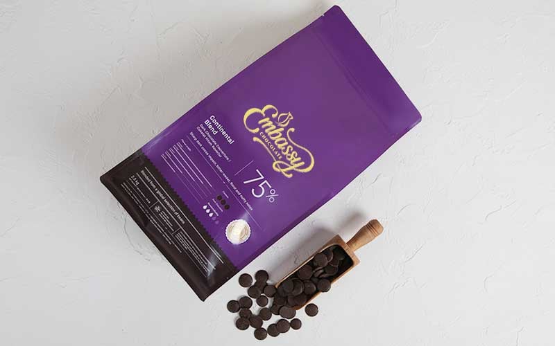 Continental Blend 75% Dark Couverture Chocolate