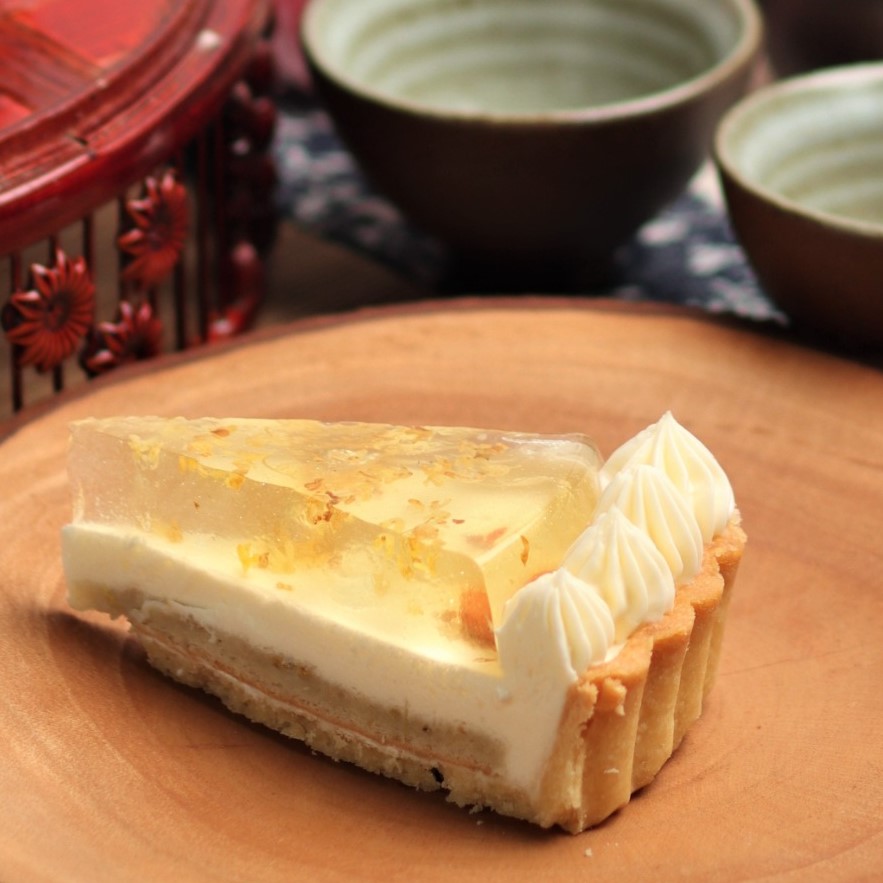White Chocolate Mousse Tart with Osmanthus Jelly 4