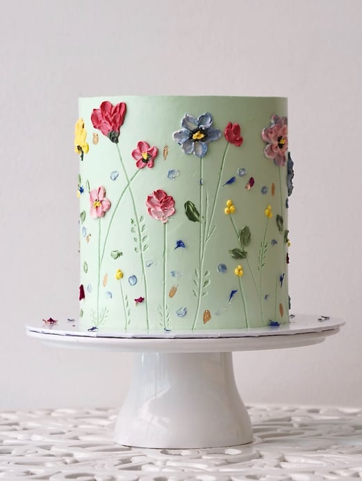 cake with flower decoration