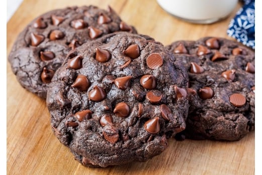 double choco chip cookies